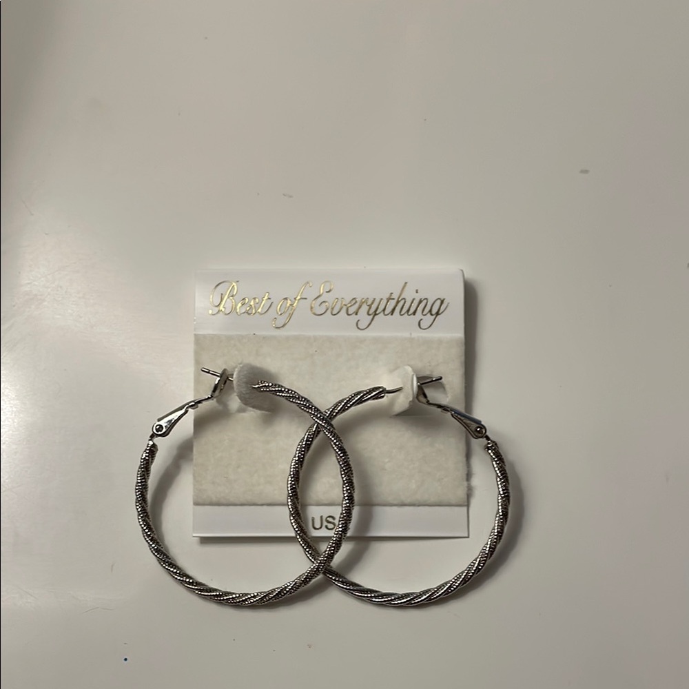 Silver Hoop Earrings by Best if Everything
